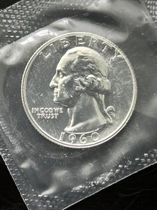 1960 Proof Washington Quarter - In Original Cello - 90% Silver 3 - Picture 1 of 4
