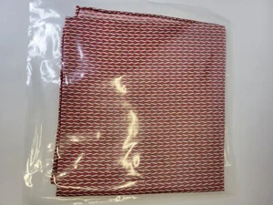 Hideoki Bespoke Men's Designer Pocket Square Red 100% Silk - Picture 1 of 1