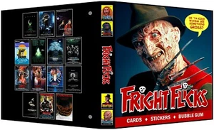 FRIGHT FLICKS Custom 3-Ring Binder 80s Horror Movie Trading Cards ALIEN / FREDDY - Picture 1 of 3