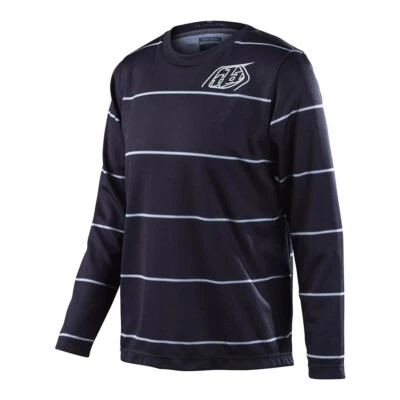 Troy Lee Designs TLD MTB Long Sleeve Flowline Jersey Revert Black YOUTH XLarge - Image 1 of 3