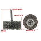 Stainless Steel Wire Wheel Brush For Rotary Tools With 1/4 Handle Of Die Grinde