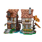 Medieval Watermill and House can be Divided Model 1235 Pieces MOC Build Gift