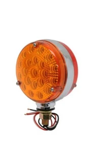 RoadPro 4" LED Double-Face Stop/Turn Light Assembly Red/Amber X2 - Picture 1 of 4