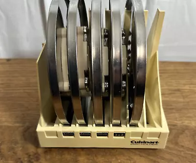 Vintage Cuisinart DLC7 Food Processor Disc Blade Holder Set 5 Pc Stainless Steel - Image 1 of 4
