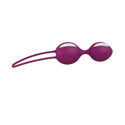 Fun Factory Smartballs Duo Kegel Balls, White/Grape - NEW - Image 1 of 3