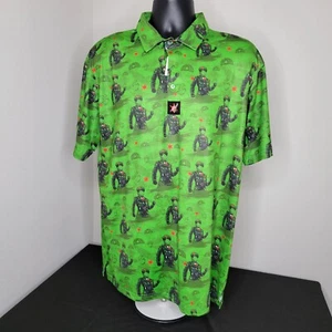 Revolution Brewing x Snowman Golf Polo - Anti-Hero= Green- NWT- XL- SOLD OUT! - Picture 1 of 6