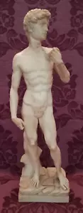 Scultura d'arte vintage David di Michelangelo 16"" Made in Italy di A. Santini - Foto 1 di 3