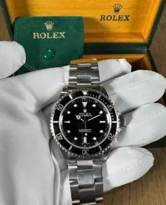 1995 Rolex Submariner No Date 14060 40mm Black Dial Oyster Steel Watch with Box - Picture 1 of 13