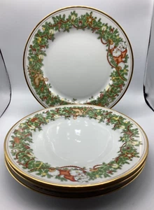Fitz & Floyd St. Nicholas Christmas Dinner Plates 10-1/4”, Excellent, Set of 4 - Picture 1 of 5