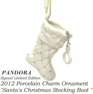 Pandora Charm Porcelain Ornament Santa Christmas Stocking Boot Limited Edition - Picture 1 of 9