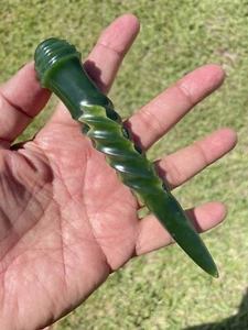 Richard Anderson einzigartige Marsden Blume Jade geschnitzt 3-dimensional AuRei Umhang Pin - Bild 1 von 20