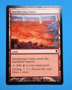 1x Smoldering Crater Commander 2013 Mtg Magic Mountain Red Land Card Mana 325 - Picture 1 of 2