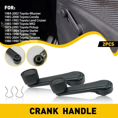 Manivela de manivela de ventilación de puerta interior para camioneta Toyota EA 1973-95 Clip Foto 1 de 4