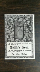 Vintage 1904 Mellin's Food For The Baby Original Ad 721 - Picture 1 of 1