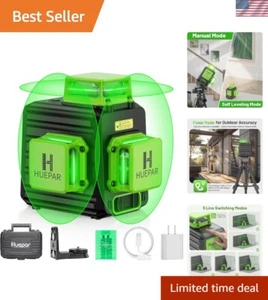 Selbstnivellierende 360° Laser Wasserwaage mit 5200mAh Akku - Perfekt für den Bau - Bild 1 von 11