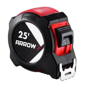 Arrow 25FT Tape Measure w/1.25″ Blade Dual Locking Double Sided Measurement Tape - Picture 1 of 10