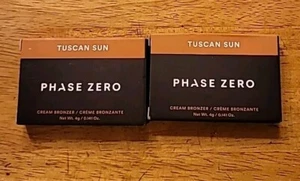 Lot Of 2-Phase Zero Makeup Cream Bronzer "Tuscan Sun" 4g/0.141oz -For a Natural - Picture 1 of 3