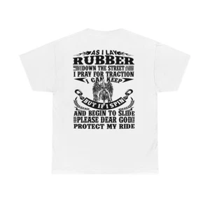 Camiseta de algodón pesado unisex de oración para motociclistas - Imagen 1 de 10