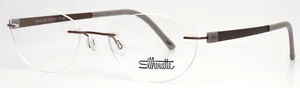 SILHOUETTE 4499 40 6056 5452 Brown Matte Womens Oval Eyeglasses 50-17-130 - Picture 1 of 14