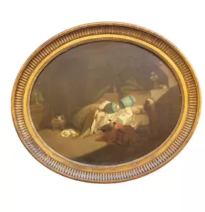 Hst Sujet érotique, Encadré, XIXème Siècle - Picture 1 of 18