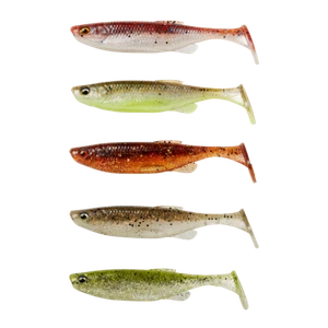 Savage Gear Fat Minnow T-Tail 5 verschiedene Farben Mix Set Gummi Fisch Köder - Bild 1 von 8