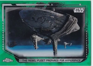 2021 Star Wars Chrome Legacy rifrattore verde #52 flotta ribelle prepara lo spazio /50 - Foto 1 di 1