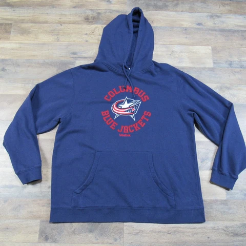 Columbus Blue Jackets Hoodie Sweatshirt Mens XL CBJ Blue NHL Hockey Extra Large Cover