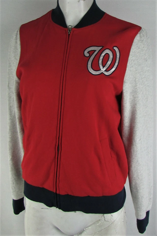 Washington Nationals MLB Touch Women's Full-Zip Varsity Bomber Jacket - Image 1 of 4