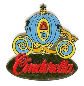 Prendedor Disney Princesa Cenicienta Entrenador Calabaza Dorado Rojo Cursivo y Dorado WDW 1221 - Imagen 1 de 2