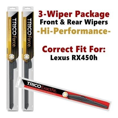 Wipers 3-pk Hi-Performance fits 2010+ Lexus RX450h - 25260/210/16A - Image 1 of 4