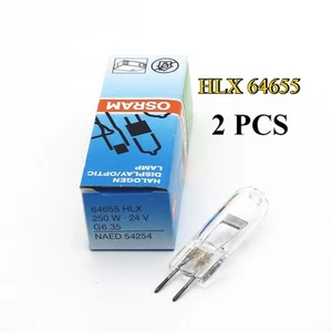 2X Osram HLX 64655 24V250W G6.35 Projector Slide Projector Bulb Instrumen Lamp - Picture 1 of 5