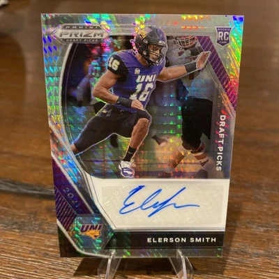 2021 Panini Prizm Draft Picks Hyper Elerson Smith #DPA-ELS Rookie Auto RC - Image 1 of 3