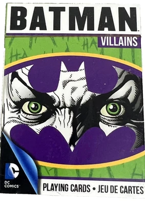 DC Comics Batman Villains Playing Cards Deck 52 Images Aquarius New Sealed Set - Image 1 of 4
