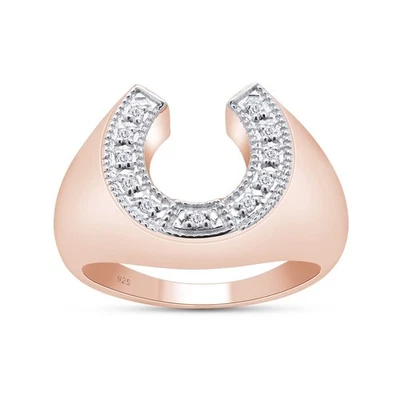 SAVEARTH DIAMONDS 1/10 quilate corte redondo creado en laboratorio moissanita diamante herradura... Foto 1 de 4