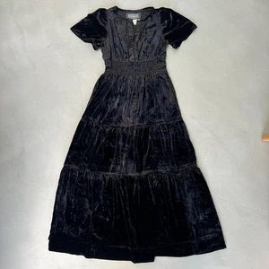 Anthropologie Somerset Samt Maxikleid. Schwarz. Klein. UVP 158£. - Bild 1 von 6