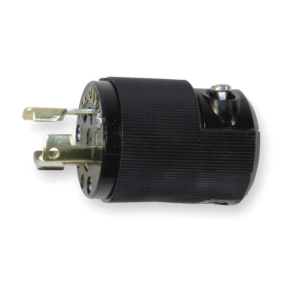 HUBBELL HBL4720CBK LckPlg, Recto; 15 A; Negro, Nylon, 3Blds 1DJJ1 Foto 1 de 1