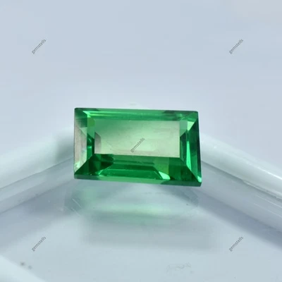 10.10Ct Natural Garnet CERTIFIED Baguette Cut Loose Gemstone Amazing Green COLOR - Image 1 of 4