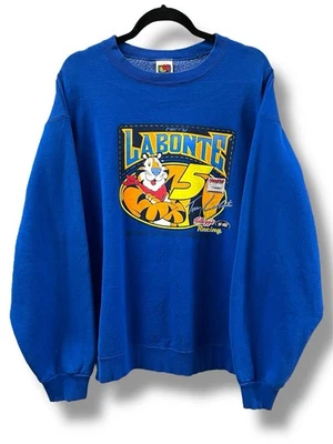 Sudadera De Colección Años 90 Terry Labonte Nascar Tony Tiger Kellogg's Azul Grande Foto 1 de 4