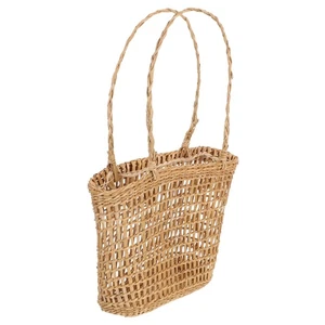Handheld Storage Small Flower Basket Portable with Handle Woven Decorative - Picture 1 of 12