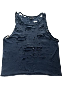 vintage quiksilver men thank top distressed surf Y2K size KL color black - Picture 1 of 9