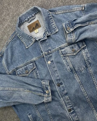 Vintage Port Authority Denim Jacket Men's XL embroidered Buttons Pockets - Image 1 of 4