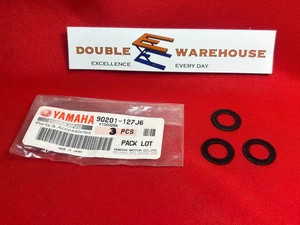 NOS OEM Yamaha 90201-127J6 Plate Washer LOT OF THREE (3) - Imagen 1 de 2
