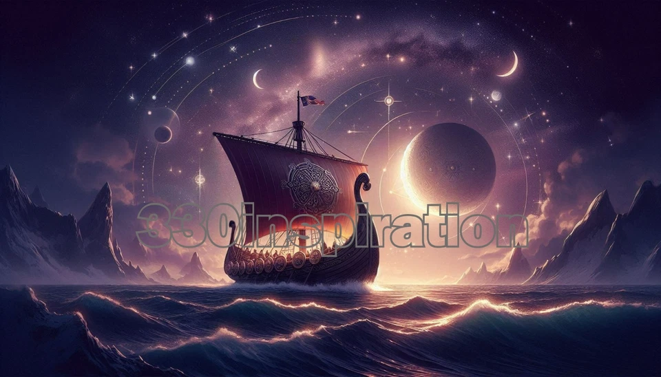Цифровое изображение картина фото обои фон настольного искусства викингов корабль #A278 - Изображение 1 из 1