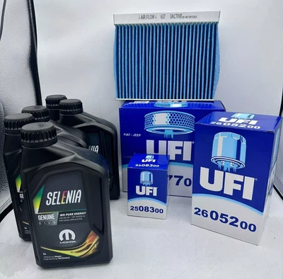 KIT TAGLIANDO JEEP RENEGADE 500 X 1.6 2.0 MJT 4 FILTRI e 5 LT SELENIA WR  5W30 - Immagine 1 di 3