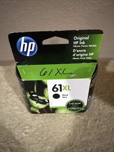 Czarny wkład atramentowy HP 61XL – oryginalny OEM – nowy zapieczętowany – wygasł 23 maja - Zdjęcie 1 z 2