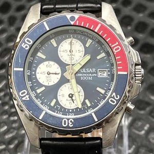 Pulsar Pepsi Men's 7T62-X019 Alarm Chrono Divers Watch - 200m - Picture 1 of 7