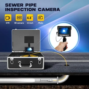 20M / 65.6FT Pipe Inspection Camera Drain Sewer Camera 4.3 In. LCD Monitor 22mm - Picture 1 of 12