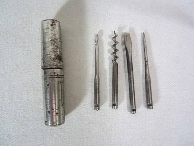 Juego de destornilladores sacacorchos multiherramienta de bolsillo de metal vintage Foto 1 de 4