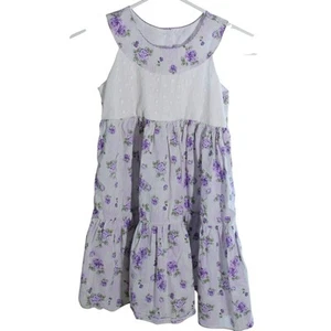 Pink Days Girls Lavender Floral Tiered Dress - Picture 1 of 5