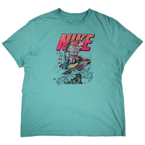 Nike The Nike Tee T-Shirt Uomo Grafica Swoosh Taglia XL Acquamarina Manica Corta - Foto 1 di 8